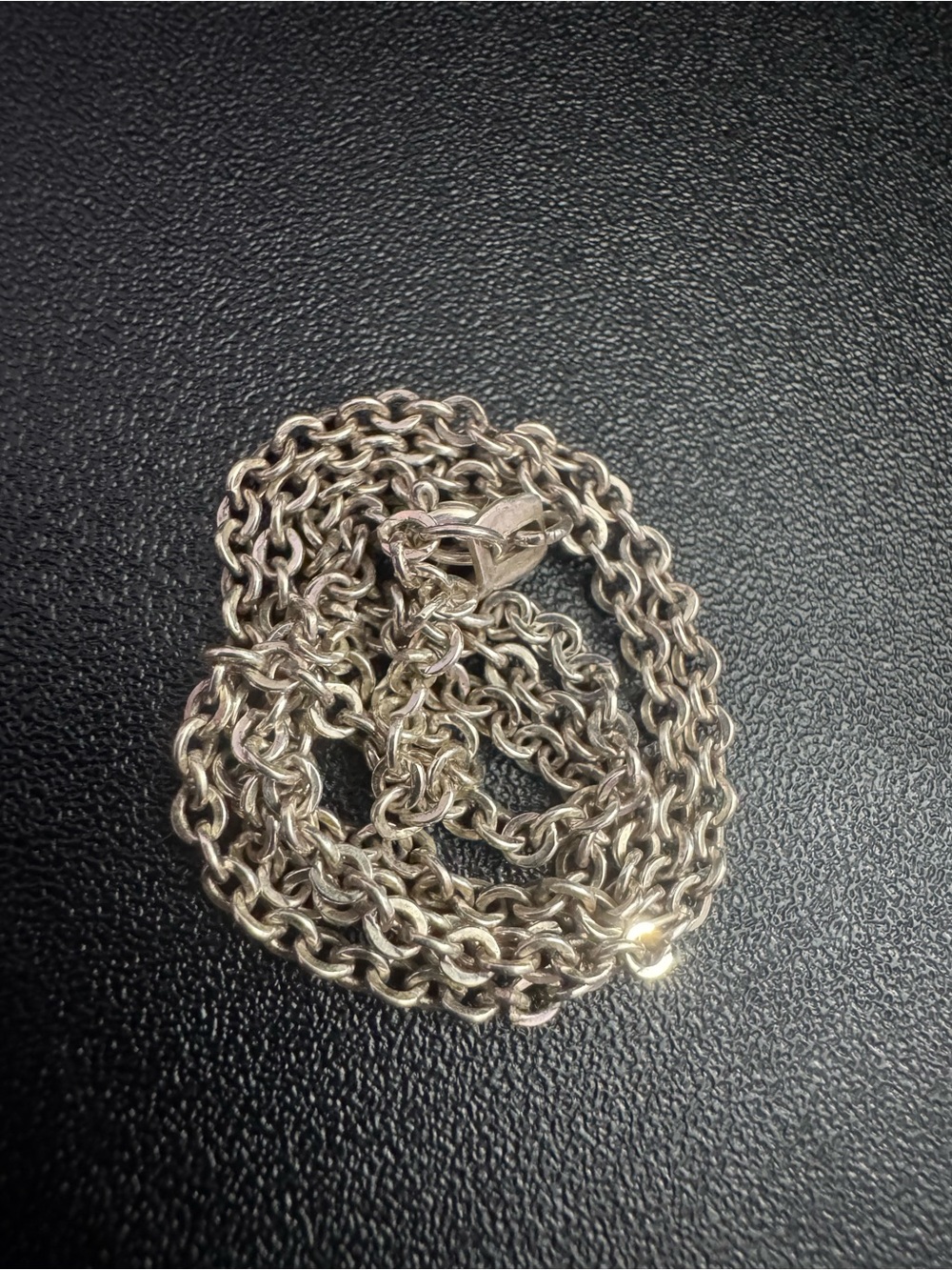 Sterling Silver Oval Belcher Chain Necklace - 16 Inches